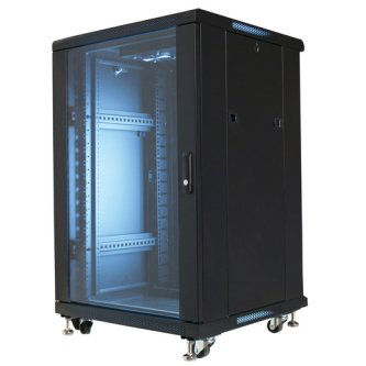 Video Mount Products 18U FLOOR CAB - EMPTY w/2 FANS